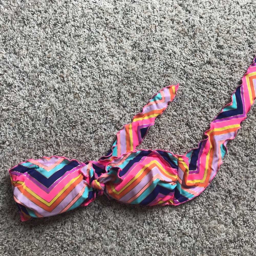 Victoria’s Secret Tie Front Bandeau Swimsuit